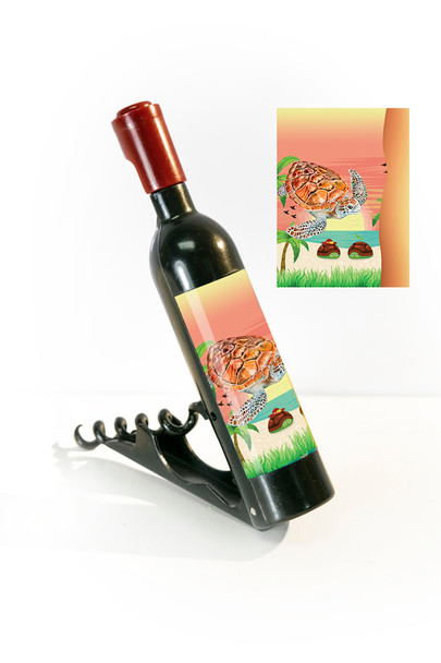 Wine Bottle Opener Turtle 4.5"