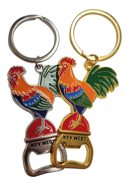 Rooster Key West BO Key Ring Asst 4"