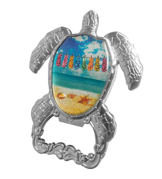 Turtle Foil Bottle Opener Magnet 4"