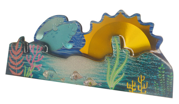 Manatee Double foil Manatee Magnet 4"