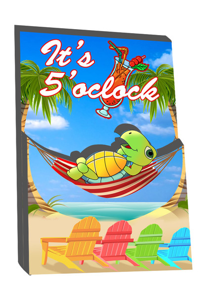 Double Epoxy Foil Turtle Magnet 3.5"