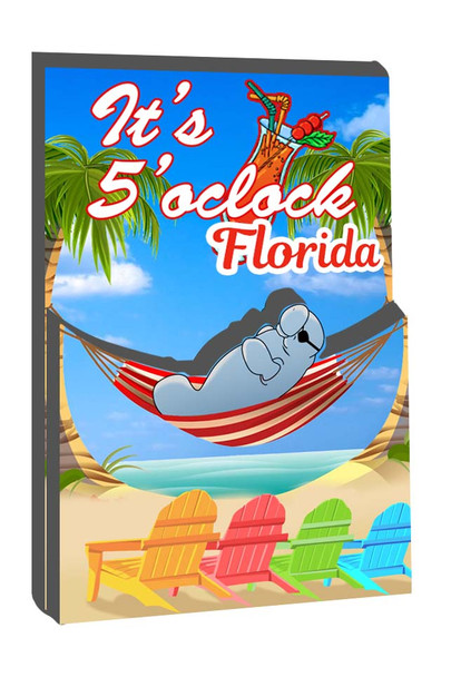 Double Epoxy Foil Manatee Magnet - Florida 3.5"