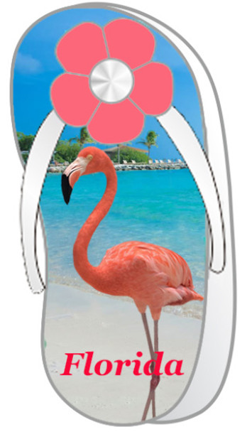 Foil Clip Magnet Flamingo