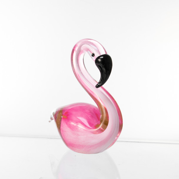 Glass Pink Flamingo 5"