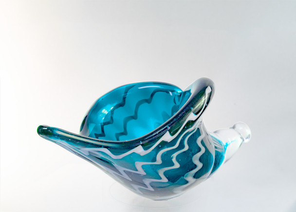 Glass Blue Conch Shell
