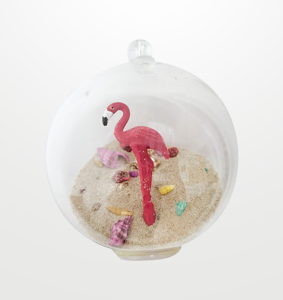 Bubble Ornament Flamingos