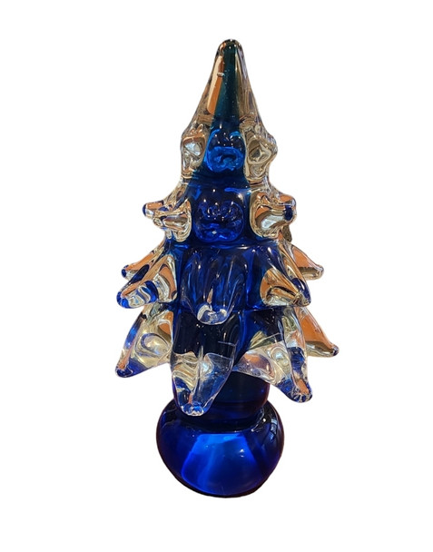 Blue Glass  Christmas Tree