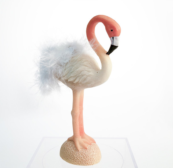 Flamingo Feather Figurine