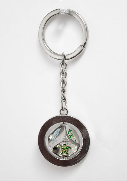 F5256 Dice Metal Keychain Turtle