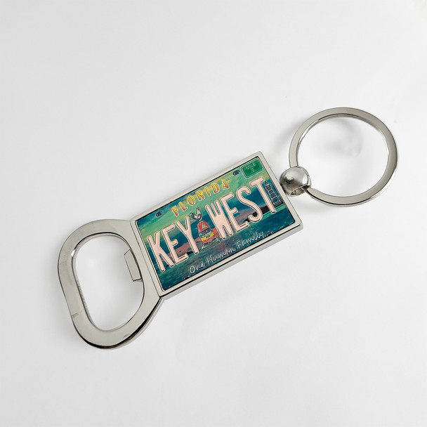 F5257 Foil Keychin Bottle Opener Key West