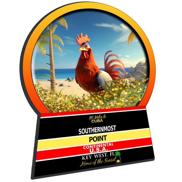 F5264 Snow Globe Magnet Key West