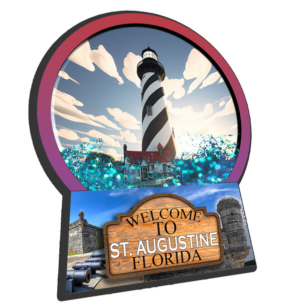 F5265 Snow Globe Magnet St. Augustine