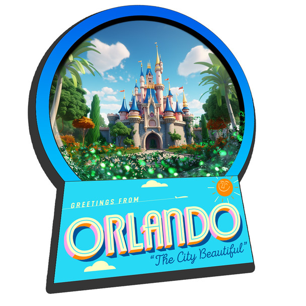 F5266 Snow Globe Magnet Orlando