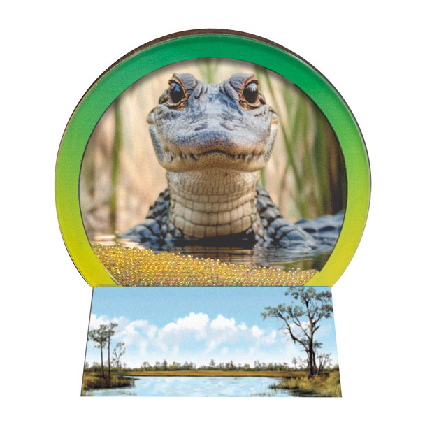 F5271 Snow Globe Magnet Gator
