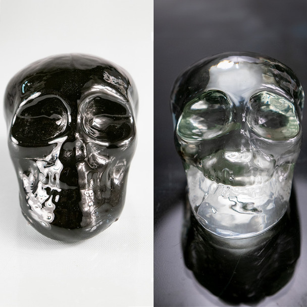 Glass Skull Pair Black&White