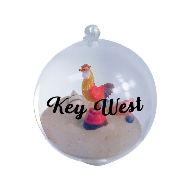 Boxed Bubble Ornament Rooster KW