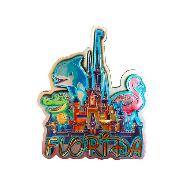 Foil 3D Magnet Florida Castle