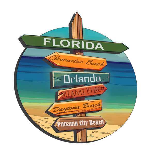 Foil 3D Magnet Florida Signs