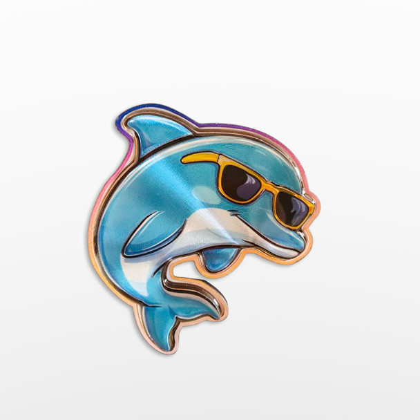 FD5042 3D Foil Dolphin Magnet