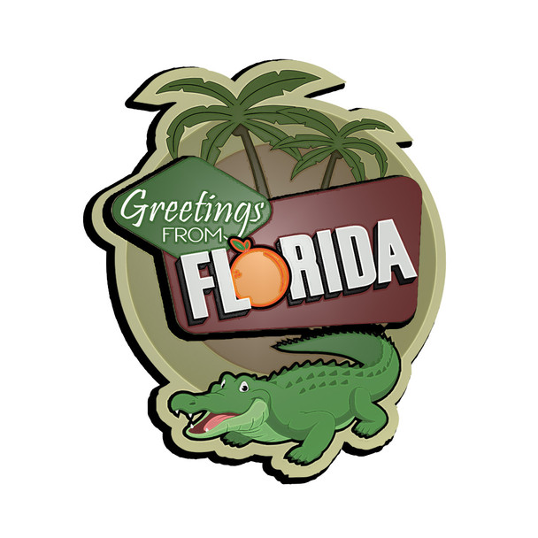 5029 Sea Gator Foil Magnet Florida