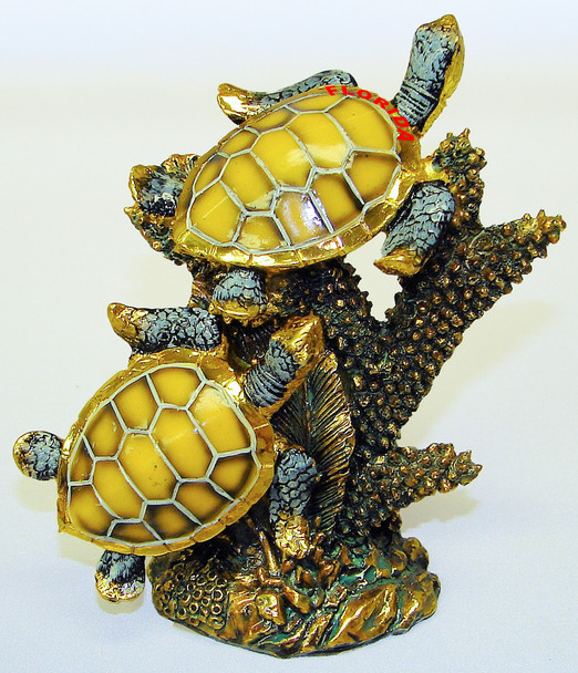 Florida Gold Turtle Figure