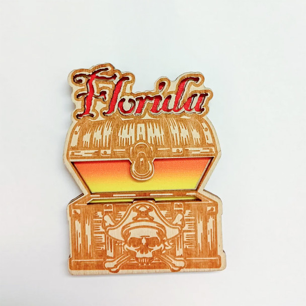 5275 Wood Magnet Pirate FL