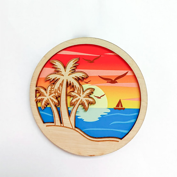 5276 Wood Magnet Palm