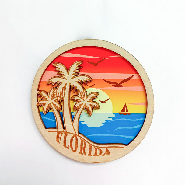 5276 Wood Magnet Palm FL