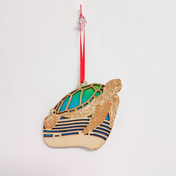 5277 Wood Ornament Turtle