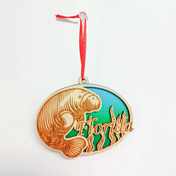 5280 Wood Ornament Manatee FL