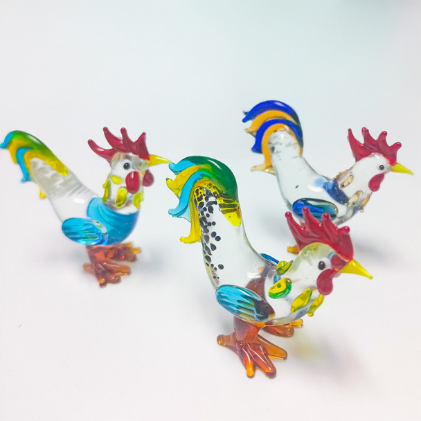 096 Glass Mini Rooster Mini