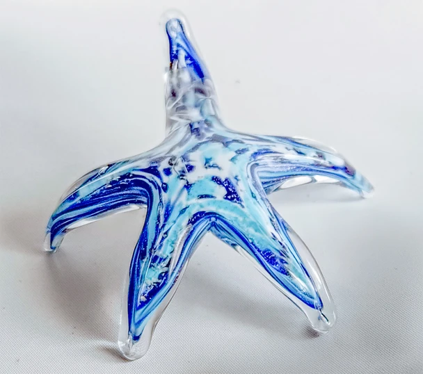 371 Glass Starfish Blue 5.5"