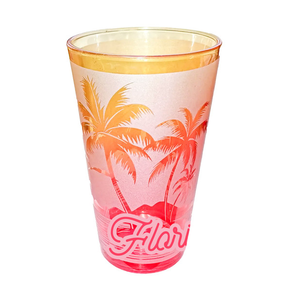 089 Glass Cup Flamingo FL