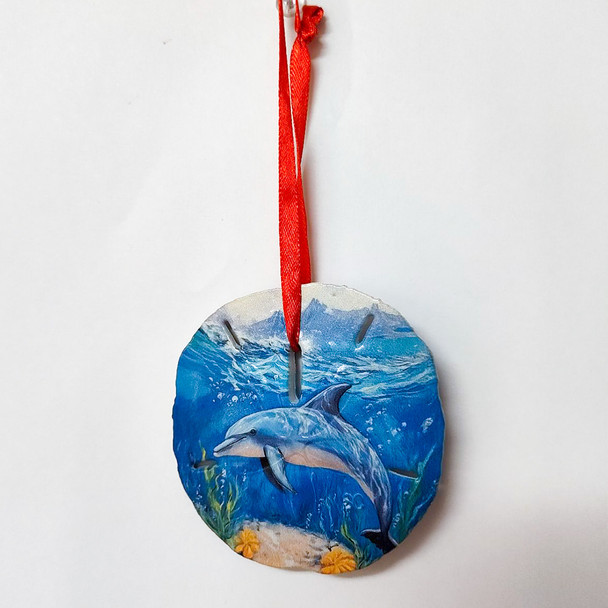 59 Sand Dollar Ornament Dolphin