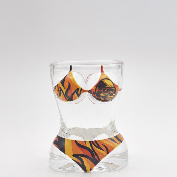 32 Glass Bathing Suit Shot Glass Skull