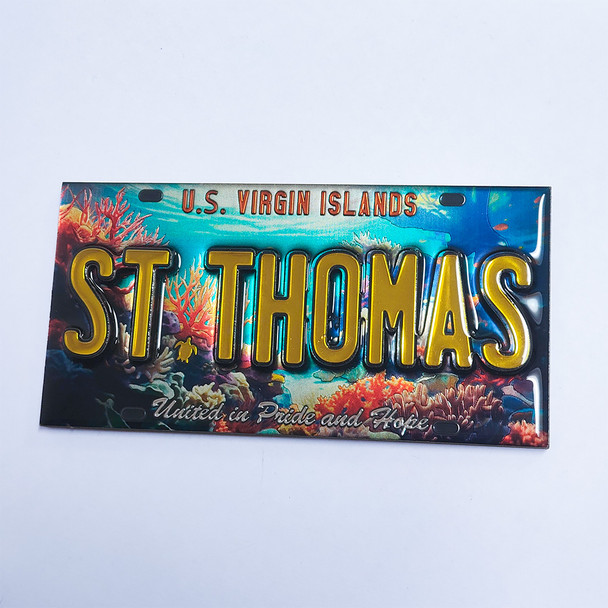 5254 Large Foil magnet St. Thomas Plate