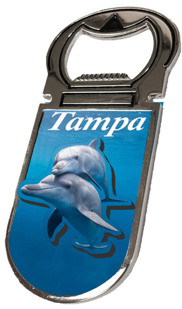Dolphin Foil Bottle Opener Magnet Tampa