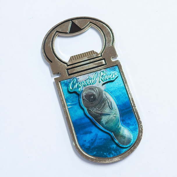 Manatee Foil Bottle Opener Magnet Crystal River
