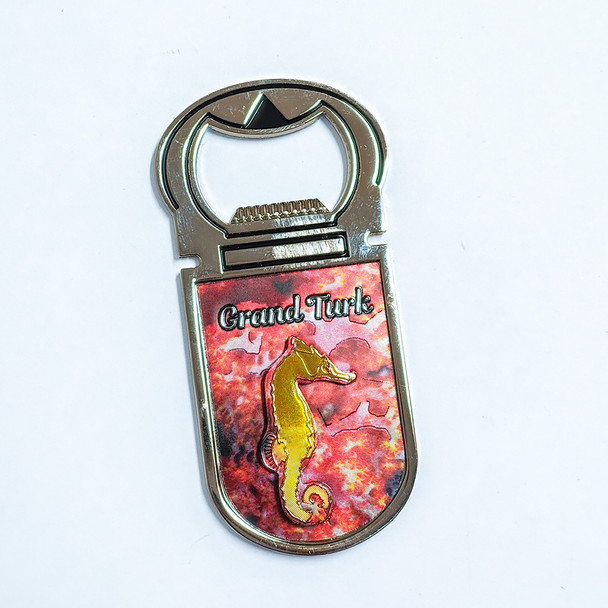 Seahorse Foil Bottle Opener Magnet Tampa