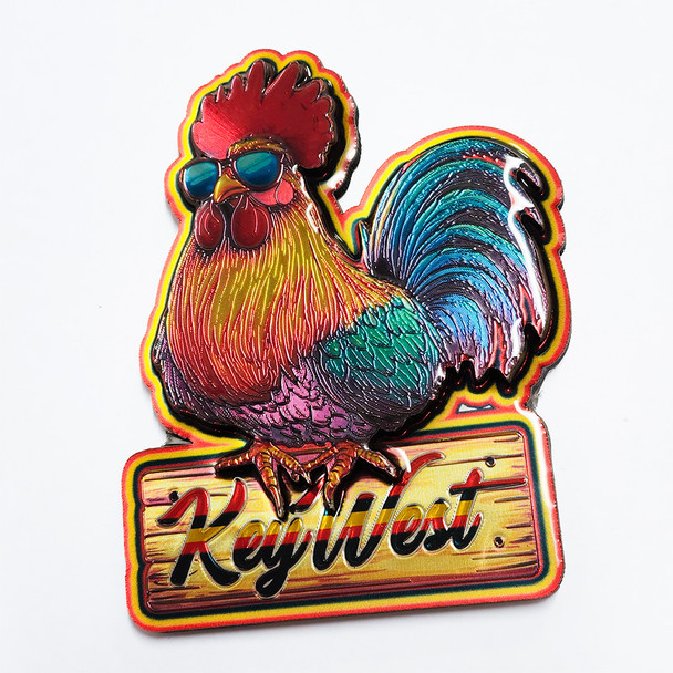 5293 Rooster Cool Guy MDF Magnet Key West