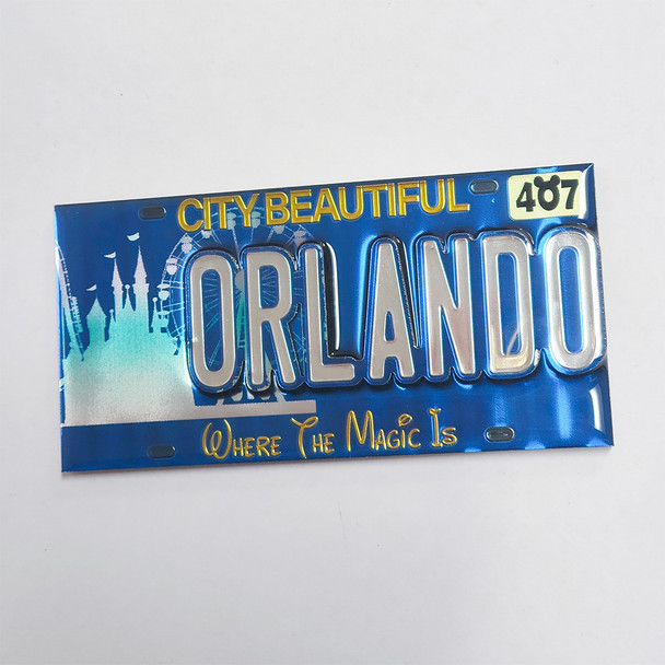 5249 Large Foil magnet Orlando Plate