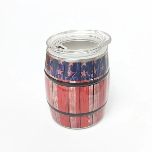 1152 Metal Barrel Shot Glass USA