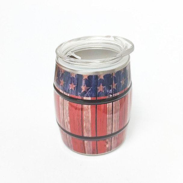 1152 Metal Barrel Shot Glass USA