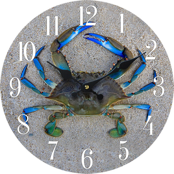 Crab Wood Clock 13"X 13"