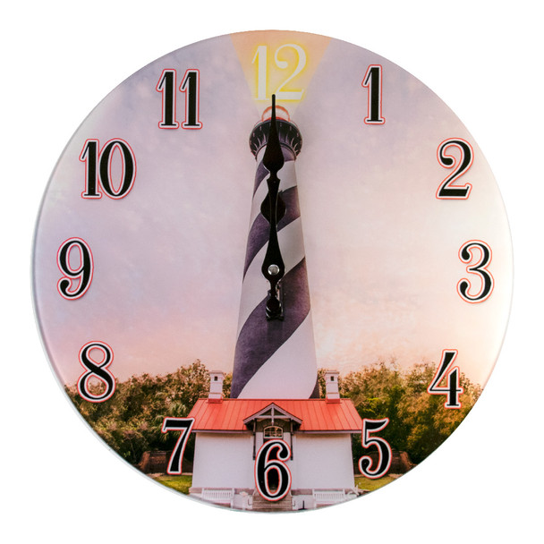 Pirate Glass Clock 13"X 13"