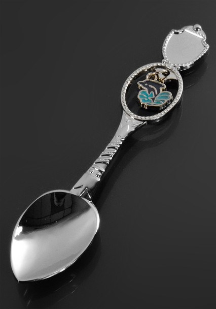 Shield Emblem w/ Dolphin Dangle Spoon 4 1/2?