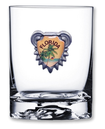 Square Shot Glass w/ Shield Emblem 2 1/2?