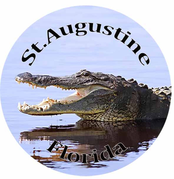 St. Augustine Alligator Glass Magnet 50mm