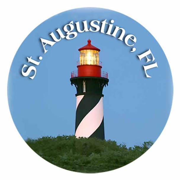 St. Augustine Light House G1000-35 Glass Magnet 50mm