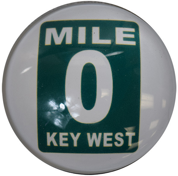 Key West 0 Mile  Glass Magnet 50mm